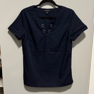 Banana Republic Navy Blue Top with Grommets